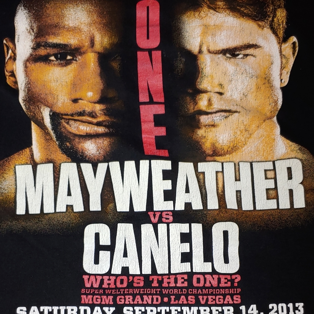 Canelo Mayweather Vintage Tee Shirt Las Vegas Fight Sept 14, 2013 Size Small